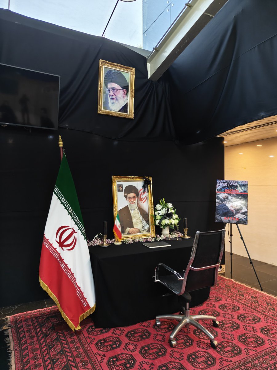 To commemorate the heroic martyrdom of the late Supreme Leader of the Islamic Republic of Iran, Ayatollah Ali Khamenei, a book of condolences is open at the embassy on 5th and 6th of March 2026, from 10:00 to 12:00 and 14:00 to 15:30.
