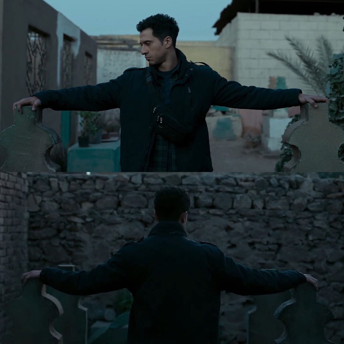 MostafaManno's tweet photo. "الpose ده عبقري، اللقطة دي عبقرية ومش فاهم إزاي المصور والمخرج أبدعه في اختيار النهاية كده، العدالة لازم تتحقق في الأرض، المسلسل ده تفاصيله هتفضل عايشة سنين وسنين، هتفضل تقول عن مسلسل عين سحرية إنه مستوى تقيم به مسلسلات تانية، عصام عمر أبدع، وعم زكي خارق للعادة".. https://t.co/jGY67iyaUc