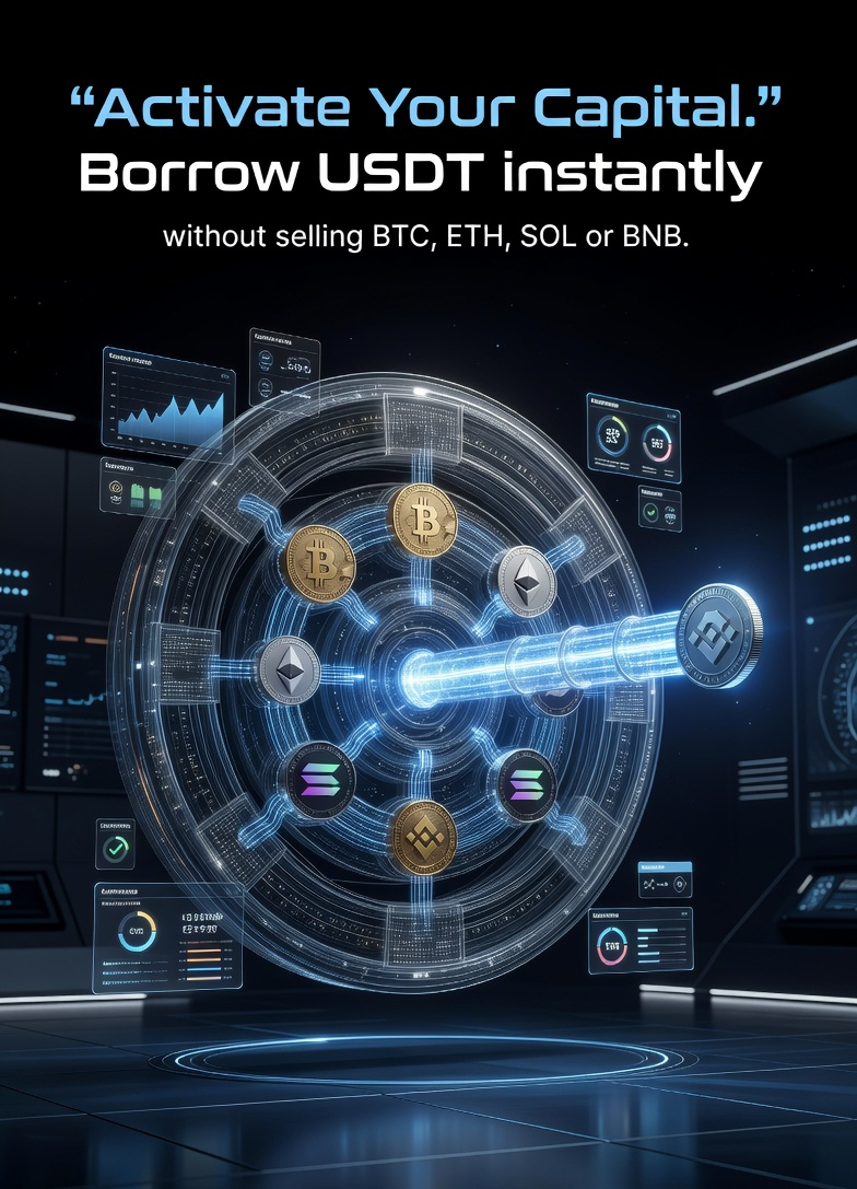 GrowmaxFinance's tweet photo. Activate Your Capital. 
Deposit BTC/ETH/SOL/BNB 
Borrow USDT instantly 

Keep your position Your crypto becomes productive without being sold.

Over-collateralized. Rule-based. Zero fees. Instant approval. Transparent rates. Structured finance. https://t.co/3d4vgvbc5Q