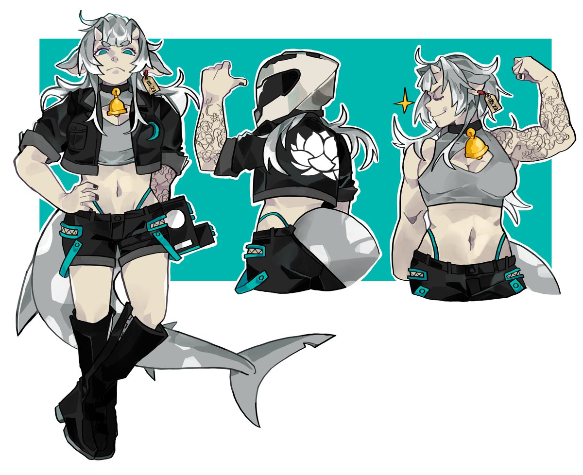 Surf_NTurfVT's tweet photo. @kuromiyalucien Hii! I'm SurfNTurf (or Surfie), a cow-shark hybrid VTuber! https://t.co/8FcYAcMMur