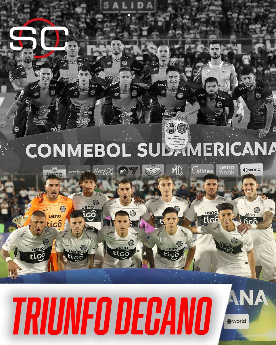 SC_ESPN's tweet photo. 🏆 EL DECANO GANÓ Y SACÓ PASAJES A LA COPA

✅ Olimpia superó a Sportivo Trinidense por 1-0 de visitante y se metió en la Fase de Grupos de la CONMEBOL #Sudamericana

⚽ Rubén Lezcano

📺 #DisneyPlus Plan Premium https://t.co/cMlPnEMNIs