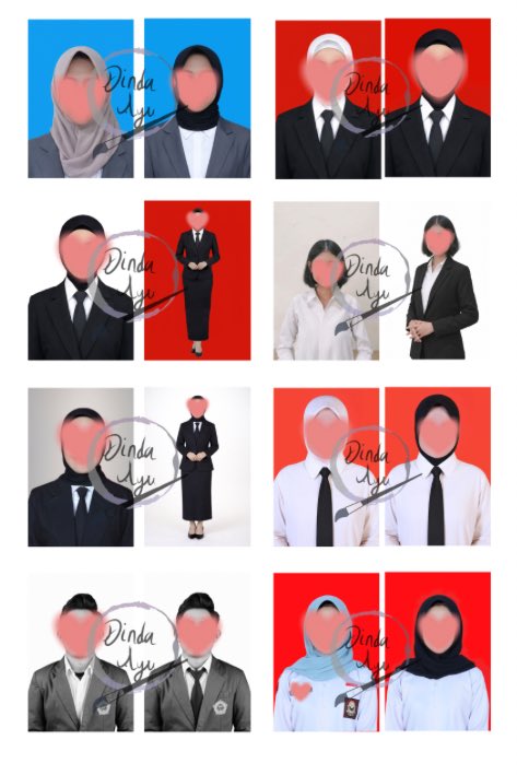 pjmcooky_'s tweet photo. Jasa edit pas foto full body dll bisa 
- ubah pakaian kemeja jas almet seragam dll
- ubah warna pakaian jilbab dasi dll
- menghilangkan menambahkan objek pin orang dll
- ubah background simetris 
- ubah tulisan 
Bayar bisa diakhir langsung wa https://t.co/J55HCZB1G5
#zonauang https://t.co/iK6vvc4IDW