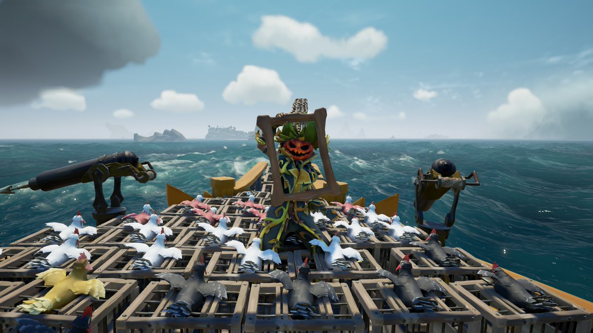 jostaahh's tweet photo. @SeaOfThieves #SoTShot theme: Animal Appreciation

We're making sure these chickens get to their forever homes, with no skellies to bully them https://t.co/CJ5SBZRYmx