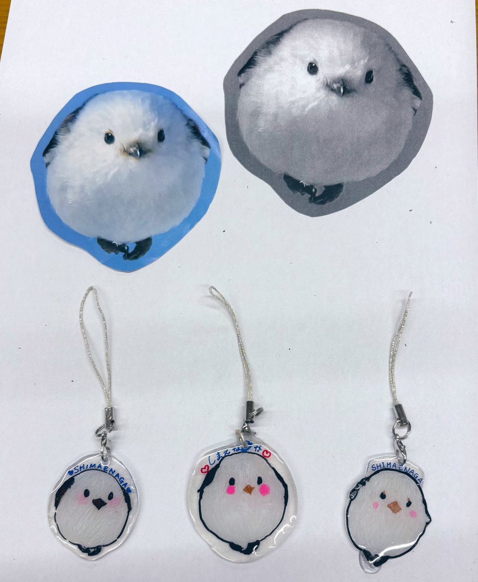 今月のかたつむり（手芸サークル）は、プラ板をしました。
ロケットシマエナガを題材にそれぞれのシマエナガを作りました！かぁわいい♡
＃大東市　＃地活　＃精神障害　＃発達障害　＃生活支援センターあーす