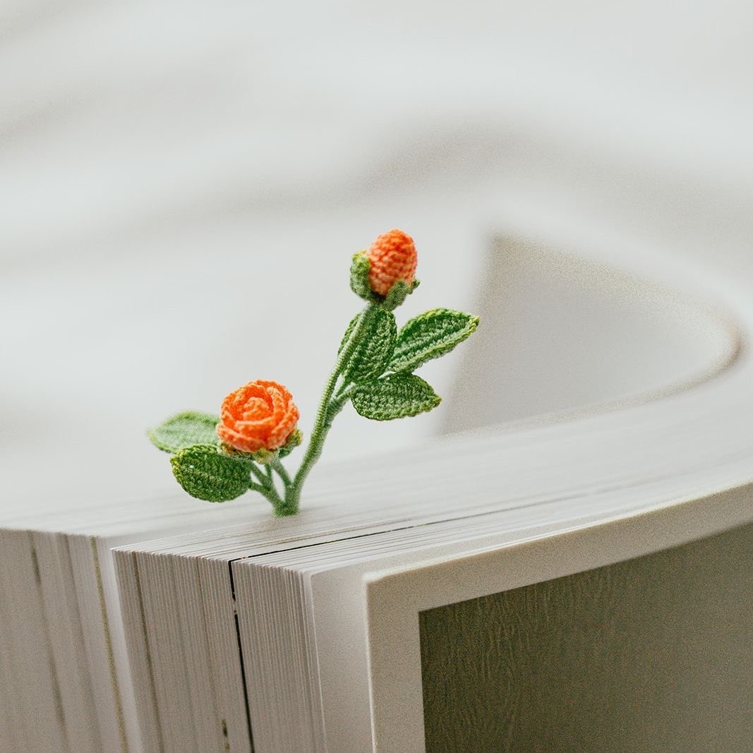 heart_jpg's tweet image. crochet flower bookmark