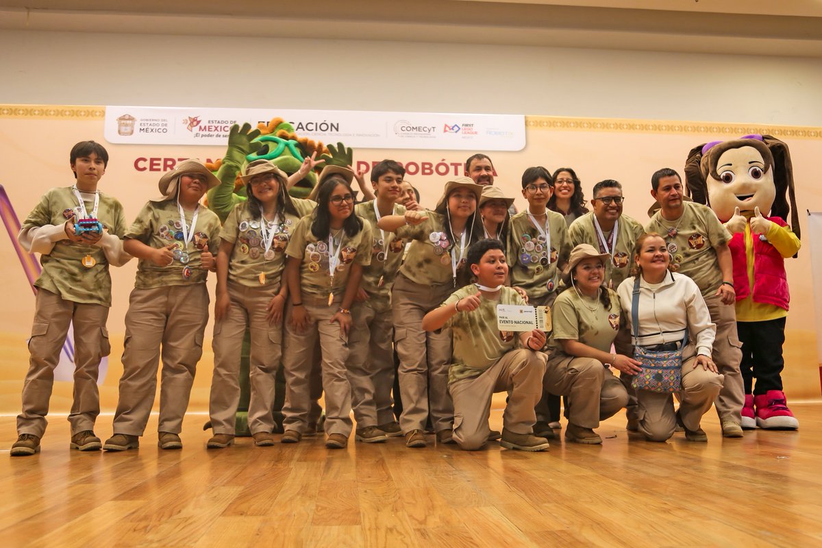 SeducEdoMex's tweet photo. 🤖🏆✨Felicidades a los primeros equipos seleccionados del #EdoMéx que demostraron su talento e innovación en la temporada #UNEARTHED de #FLLM:
🥇Ajolotitos de Almoloya del Río
🥈Venados 38 de Tianguistenco
🥉Xiloarq de Tianguistenco https://t.co/MDgGS8f1ix