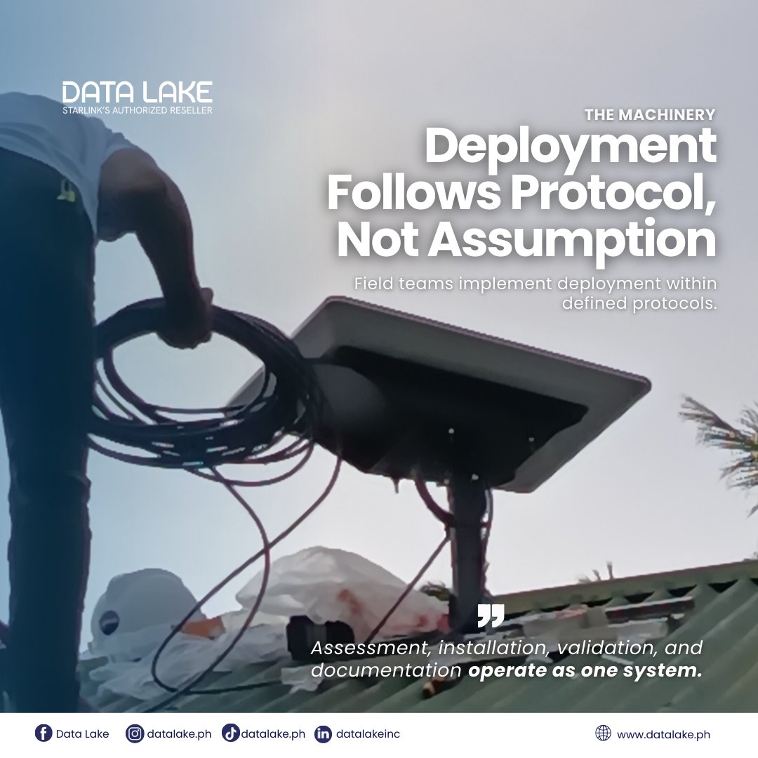 DataLakeInc's tweet photo. Connectivity does not begin in the field.

It begins with structure.

Learn more: https://t.co/JN10mYKOtx

#LEOConnectivity #SatelliteInfrastructure #StructuredDeployment #ConnectivityStandards #AccessToPossibilities #DataLakePH https://t.co/Fa9SOPhABj