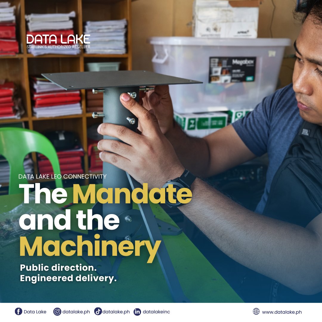 DataLakeInc's tweet photo. Connectivity does not begin in the field.

It begins with structure.

Learn more: https://t.co/JN10mYKOtx

#LEOConnectivity #SatelliteInfrastructure #StructuredDeployment #ConnectivityStandards #AccessToPossibilities #DataLakePH https://t.co/Fa9SOPhABj
