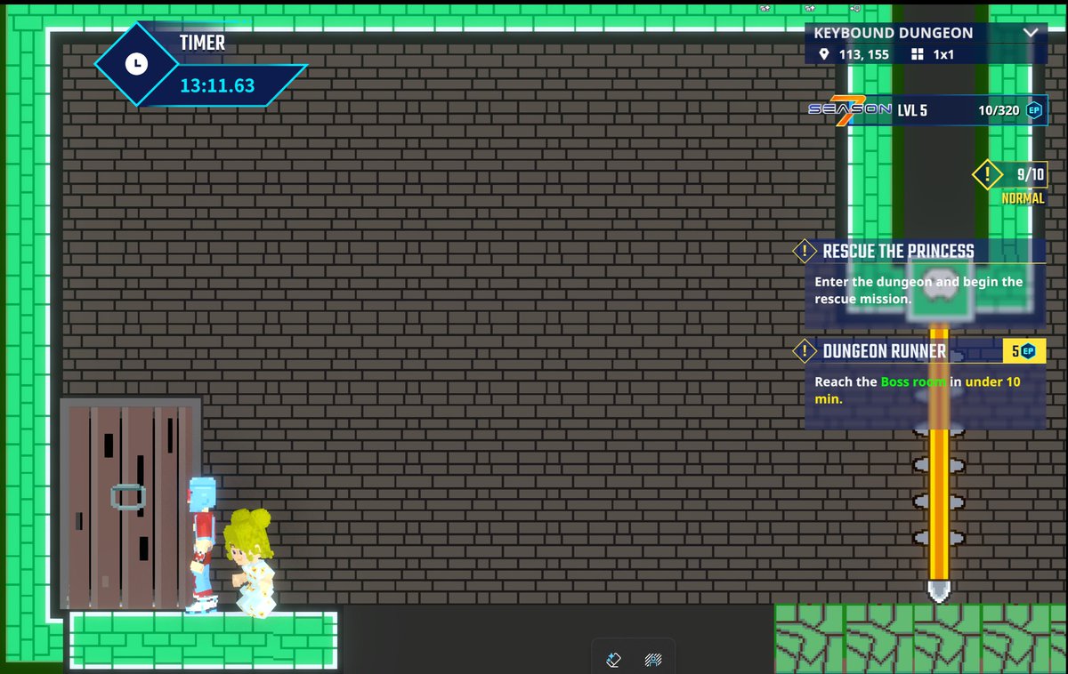 Met the princess in Keybound Dungeon in The Sandbox Season 7. Royal selfie time. <a href="/TheSandboxGame/">The Sandbox</a>  tsbga.me/TheSandbox #Season7