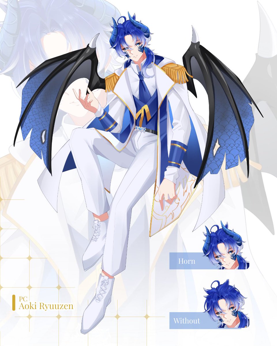 Finally Done.ᐟ (˶˃ ᵕ ˂˶) 
Customized comm for <a href="/Aoki_Ryuuzen/">Aoki Ryuuzen🌊</a> ᝰ.ᐟ

So happy with how this turned out! I'm also on the lookout for new #artmoots. Let's be friends! 🤝✨

#lookingformoots #Customizedcommission #VGenComm #VGen #Vtuber
