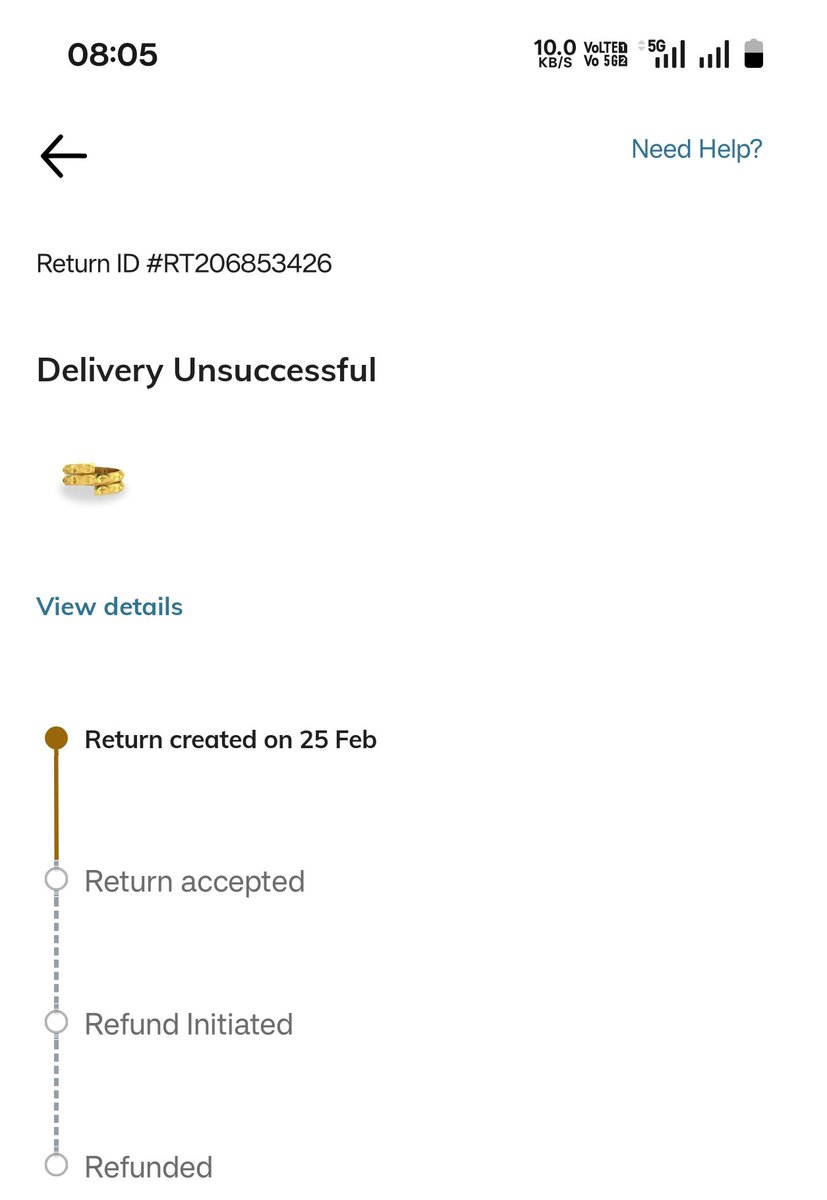 deepakmeher47's tweet photo. @AJIOLife return item successfully delivered to seller on 2nd March. Refund not processed yet FN6275706563 https://t.co/Ua1NOjH4p3