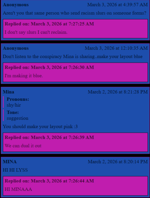 lystikj's tweet photo. recent messages and responses :) https://t.co/kYOIP0UobD
