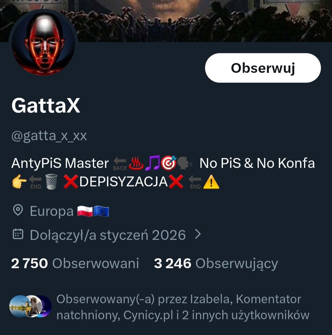 🎭 Jakiś pajac 🤡 się do mnie przyczepił. Macie jakąś sugestię, skąd u tego trolla 🧌 tylu obserwujących, skoro konto jest świeże, ze stycznia❓ Sponsorowane❓ Ale chyba nie z naszych podatków… 💸
#TrollAlert