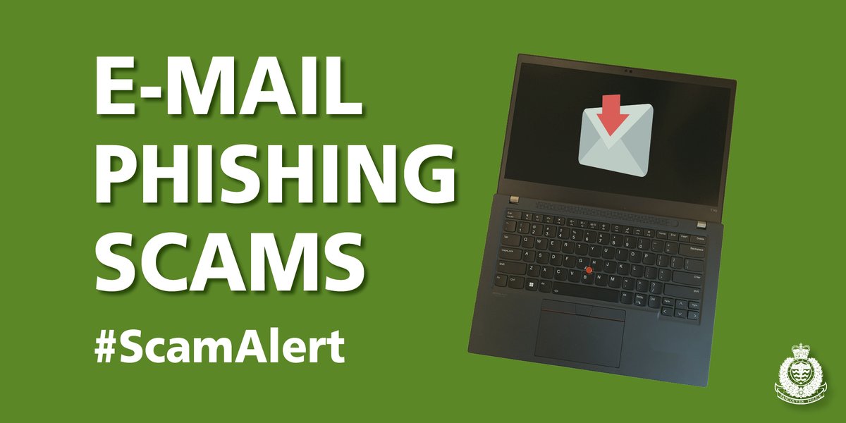 VancouverPD's tweet photo. If you receive an unexpected email, don’t click on any links – it might be a phishing scam. These emails often look legitimate and may even appear to come from a well-known company or someone you know. A group of Vancouver residents recently received scam emails that looked like they were sent by former Block Watch constables, so not even the police are immune to scammers.

Here’s what to watch for:

· No greeting or generic message
· Sender name doesn’t match the email address
· Strange or misspelled email/website
· Obvious typos or blurry images
· A sense of urgency pushing you to click

Clicking a bad link can install malware without you realizing it. Criminals can steal personal or financial information, lock your computer with ransomware, record your passwords, or even access your webcam.

Prevention Tips:

✔️ Hover over links (don’t click) to see the real URL
✔️ On a smartphone, press and hold the link to preview it
✔️ If a company contacts you, search for their official website and contact them directly
✔️ Delete suspicious emails immediately and don’t reply
✔️ If in doubt, don’t click.

Learn more about phishing and other scams here: https://t.co/ETWPiXG2ze

#ScamAlert #PreventFraud
