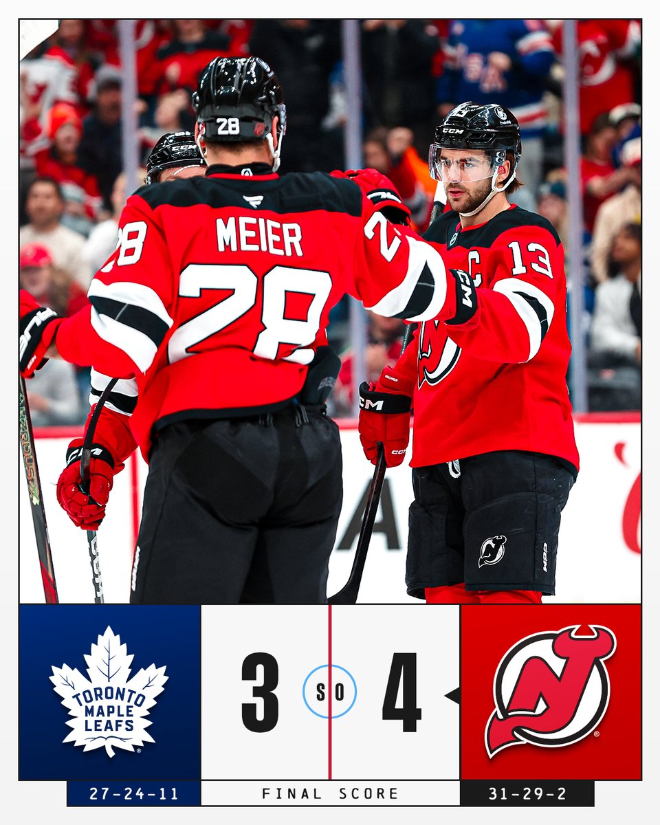 NHL's tweet photo. Three wins in a row for the @NJDevils! 🙌 https://t.co/HFhf1sTqqH