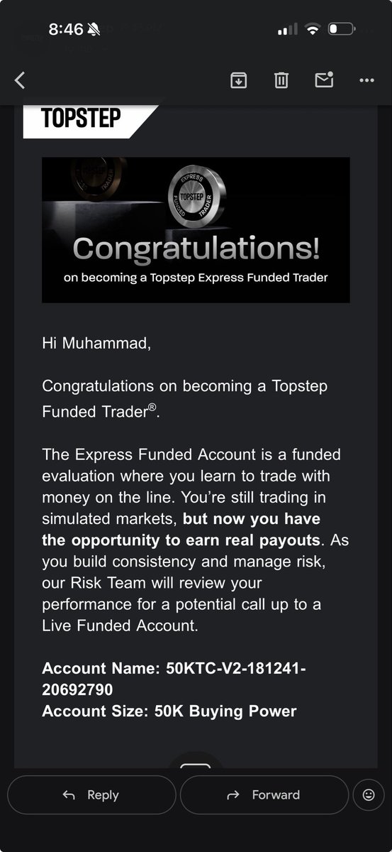 MattTrad3's tweet photo. Combine update. Passed it during Asia session. Let’s try to build a nice buffer in XFA. Patience and good entry is the key. 
Slow market rock. Coach Jay and Coach Dakoto. Thank you for all the inputs on chart, you guys give.

@Topstep  @ItsCoachJay https://t.co/uuISXAdDQs
