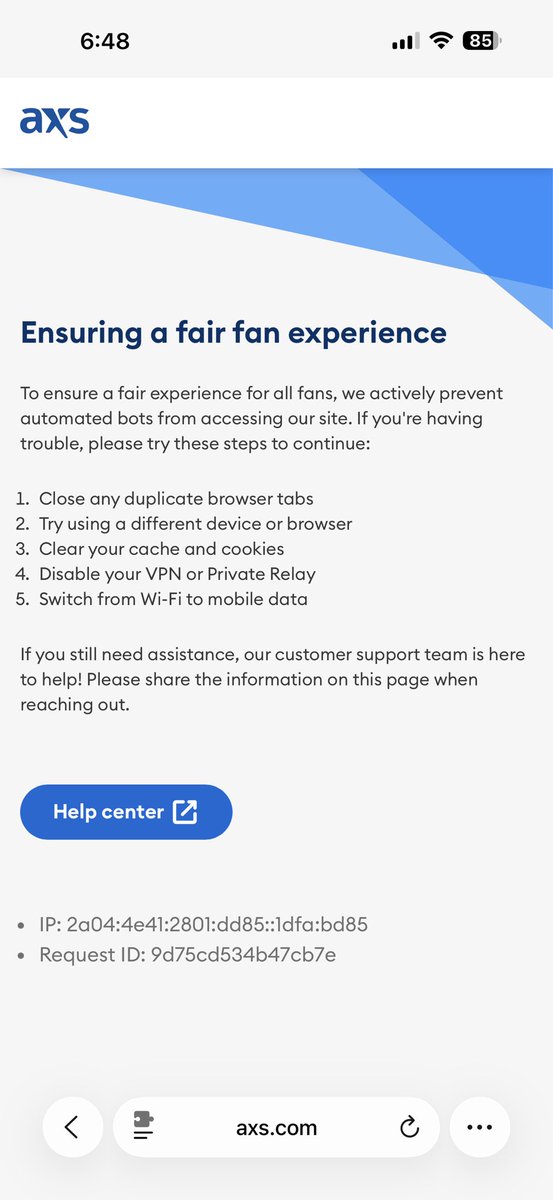 .<a href="/axs/">AXS</a> wtf is this bullshit when I’m trying to buy tickets