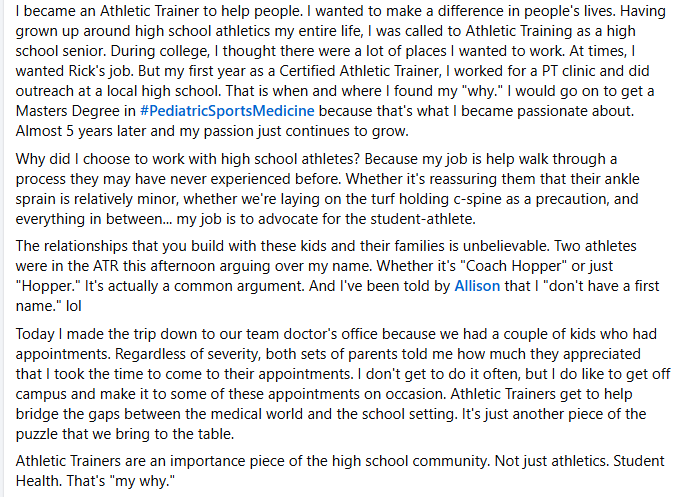 Mike Hopper, MS, LAT, ATC tweet media