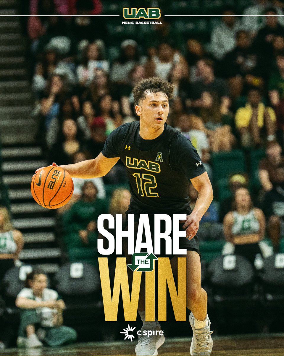 UAB_MBB's tweet photo. Time to SHARE THE WIN! 

⭐️ 10th road win in a row
⭐️ 9-0 road conference record 
⭐️ Tied for the most road wins in program history (2015-16 team finished 10-4) https://t.co/5be6zrAWxh