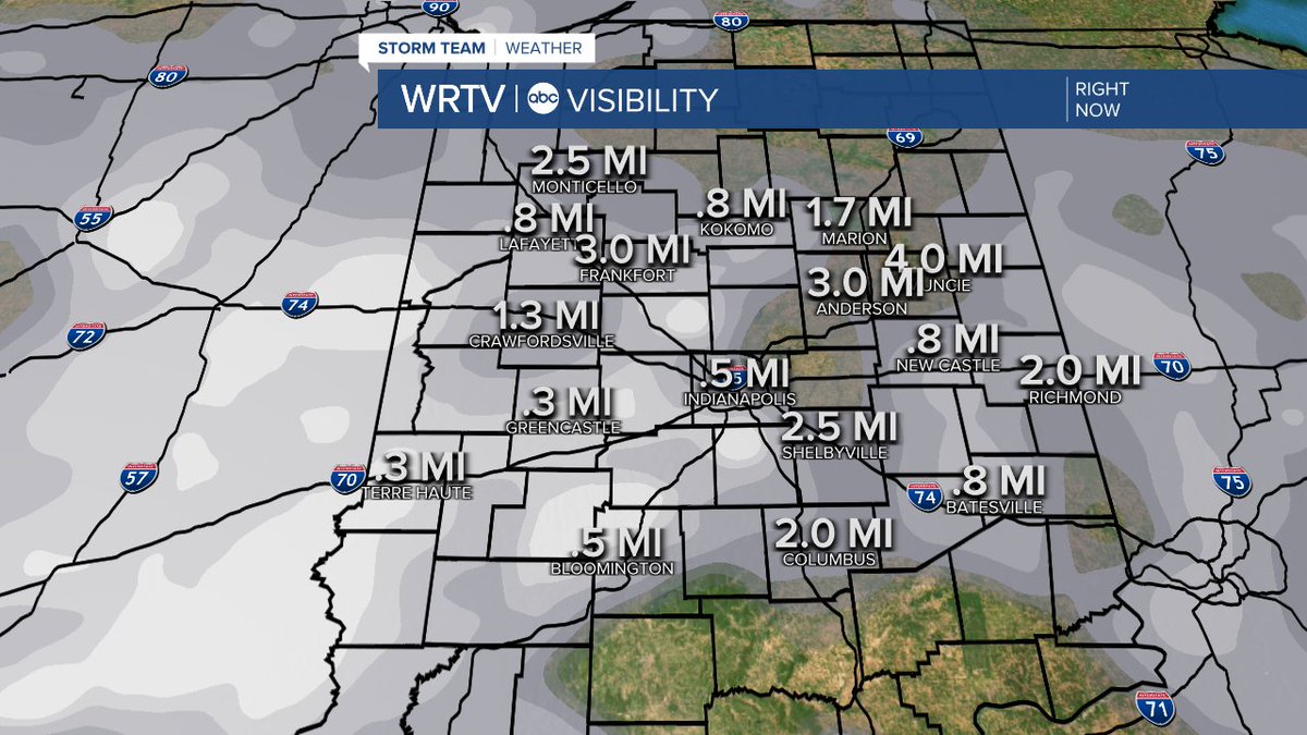 Fog is taking over as we get a break in the rain. A Dense Fog Advisory runs through 5AM. Another batch of rain late tonight into Thursday morning should ease the fog.