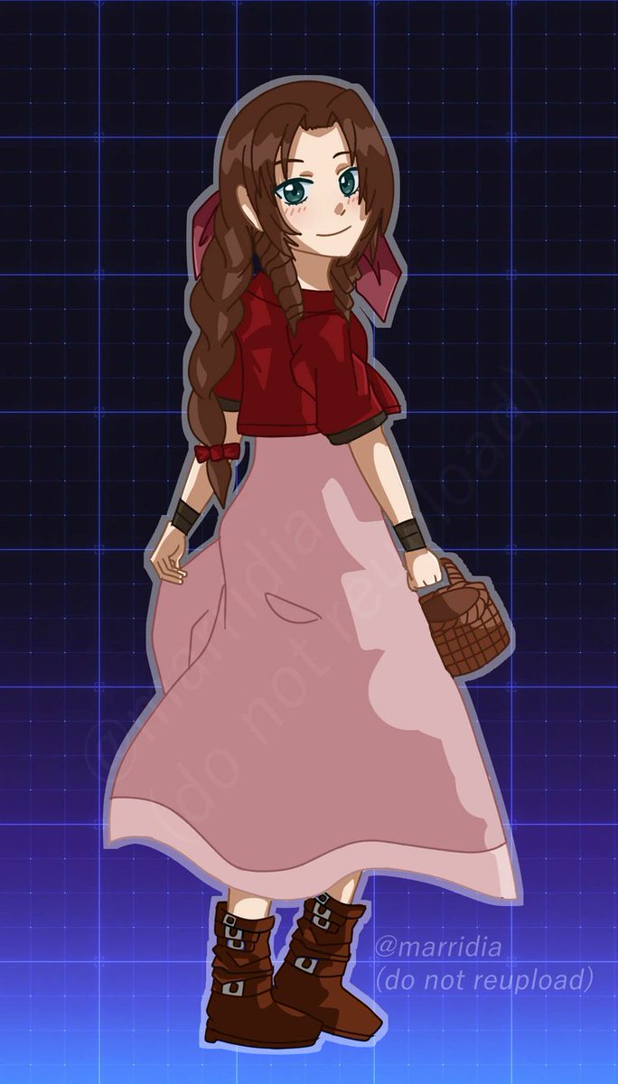 marridia's tweet photo. Aerith from FF7 https://t.co/GRdVDKNe4a