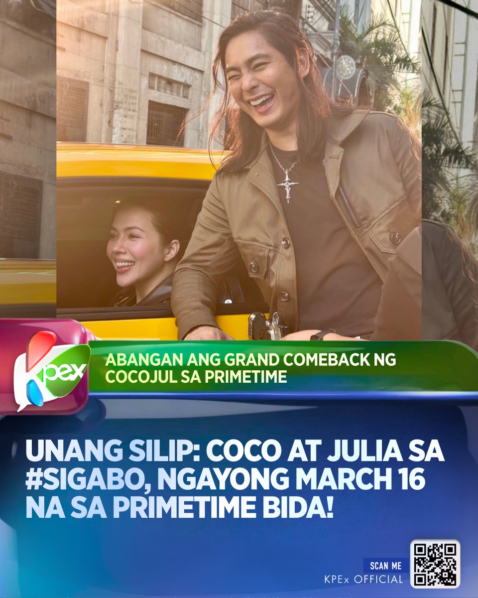 NAKS NAMAN SA LONG HAIR <a href="/cocomartin_ph/">Coco Martin PH</a> 🥰

LOOK: Ang unang pasilip sa inaabangang  royal comeback nina Coco Martin at Julia Montes sa Primetime Bida!

#Sigabo ngayong March 16 na pagkatapos ng TV Patrol! 

#CocoJul #Sigabo #CocoMartjn #JuliaMontes