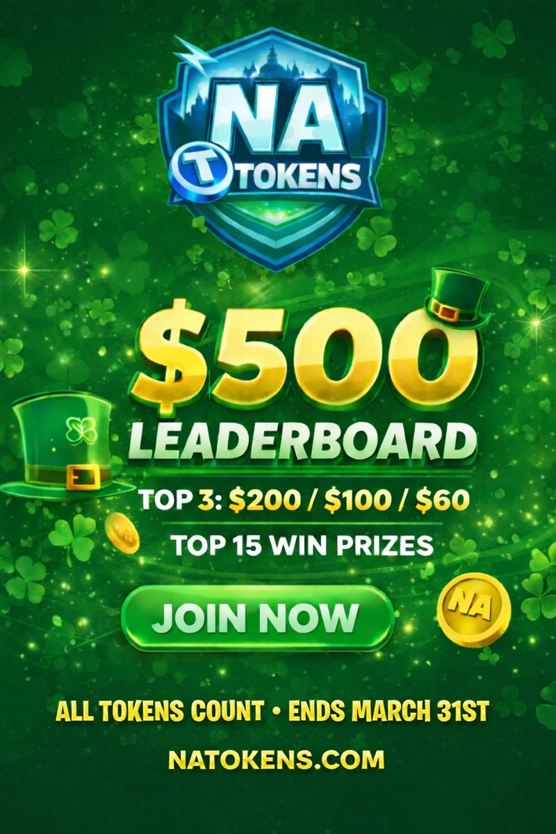 natokens's tweet photo. Our $500 Leaderboard is ongoing for the ENTIRE MONTH OF MARCH! 

All matches count, get started with a free token by using the promo code “Token” in the deposit menu! (No deposit required) https://t.co/AJGOHJIrlT
