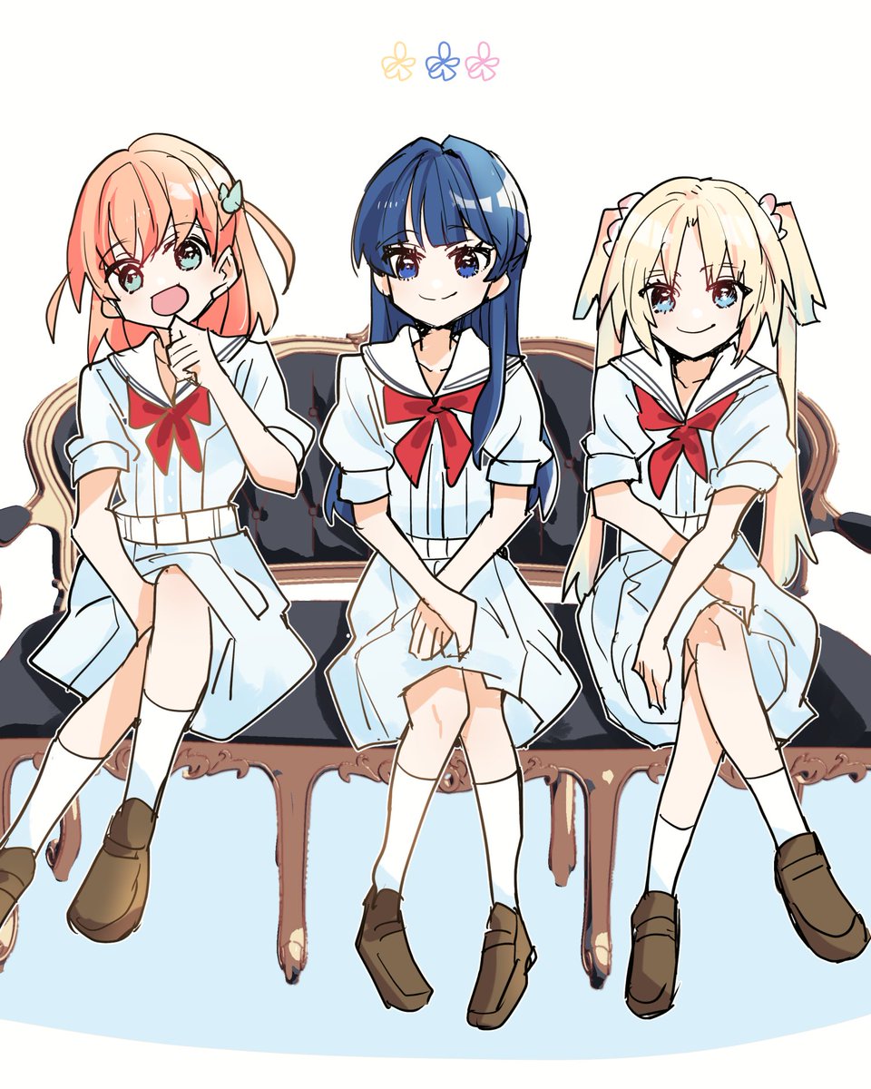 「夏服三連華 #蓮ノ空美術部」|環月紙袋僕ラブ「ジ51,52」せつはる合同＋おまめ合同＋個人誌🌈👼🔖💫🐬♦✨のイラスト