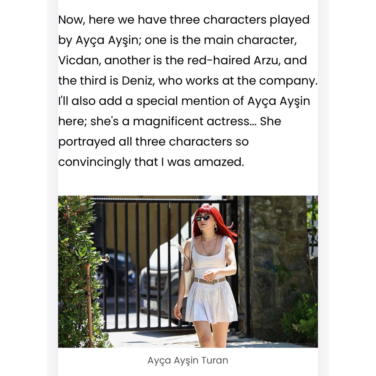 The story, the performances… everything is just fantastic! #ayçaayşinturan #vicdansız