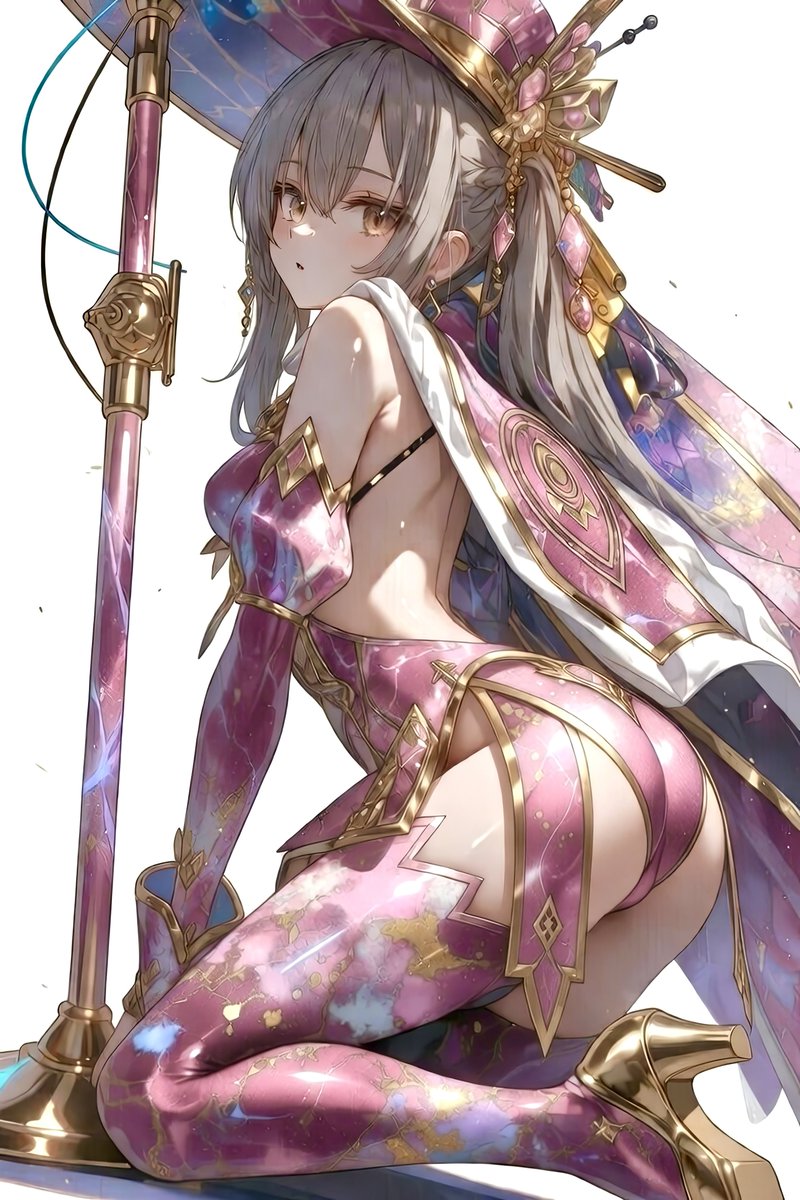 こんにちは、暖かいのに風は冷たい季節の変わり目を感じますね☀️

連日の魔女っ子コスの妹さん
「今日は桜ピンクにしてみたのね🌸」

SFW illustration 
#AIイラスト好きさんと繫がりたい 
#4K #AIイラスト