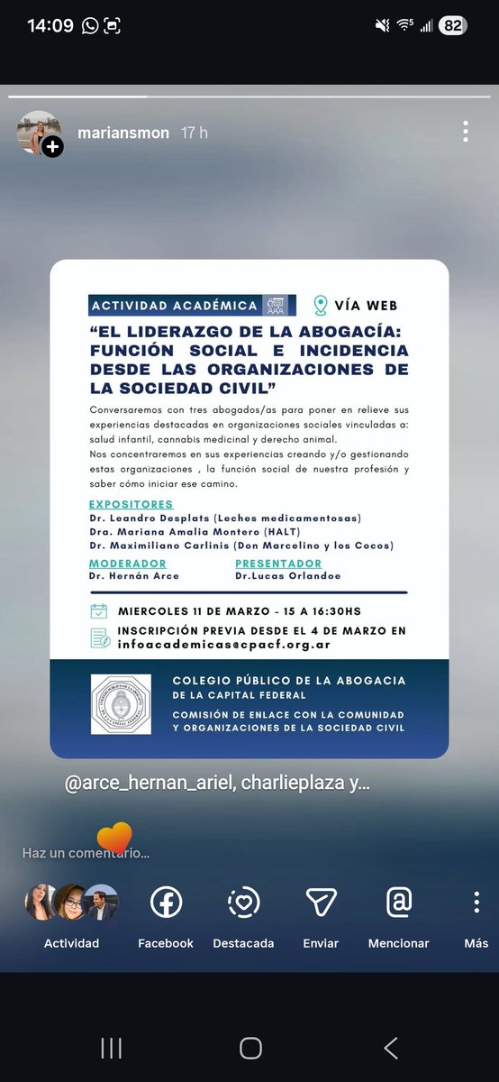 marianaamontero's tweet photo. Agradecida por la invitación a participar en la actividad académica organizada por el Colegio Público de la Abogacía de la Capital Federal https://t.co/qdSGhi9F3t
