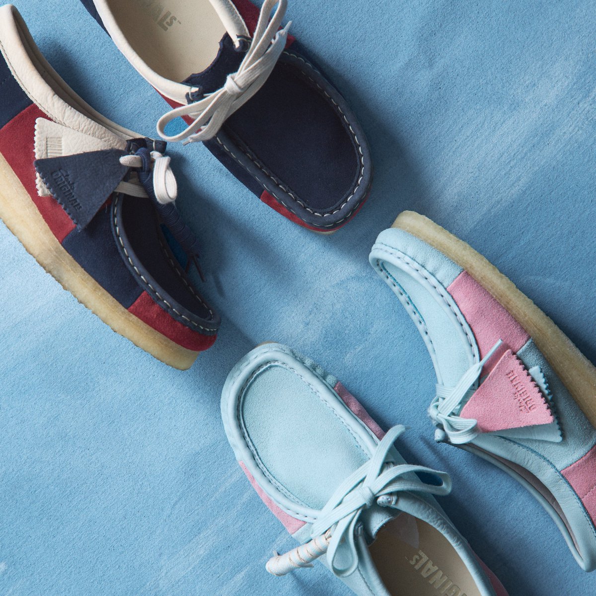 Clarks_JP's tweet photo. WALLABEE™ – DESERT IVY PACK
Ivy League スタイルから着想を得た Pale Blue Stripe と Navy Stripe の2色展開。
上質なスエードアッパーに大胆なストライプデザインを施しました。 https://t.co/Cu1joliOZt
