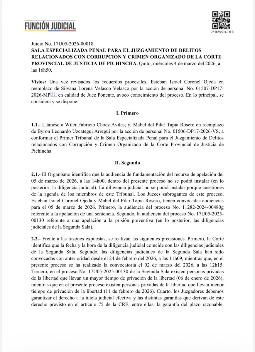 Todo en contra. La audiencia de apelación de la prisión preventiva dictada contra cinco procesados del caso Goleada, entre ellos el alcalde de Guayaquil, Aquiles Álvarez, no se instalará mañana como se determinó en una segunda convocatoria. Resulta que dos de los jueces titulares