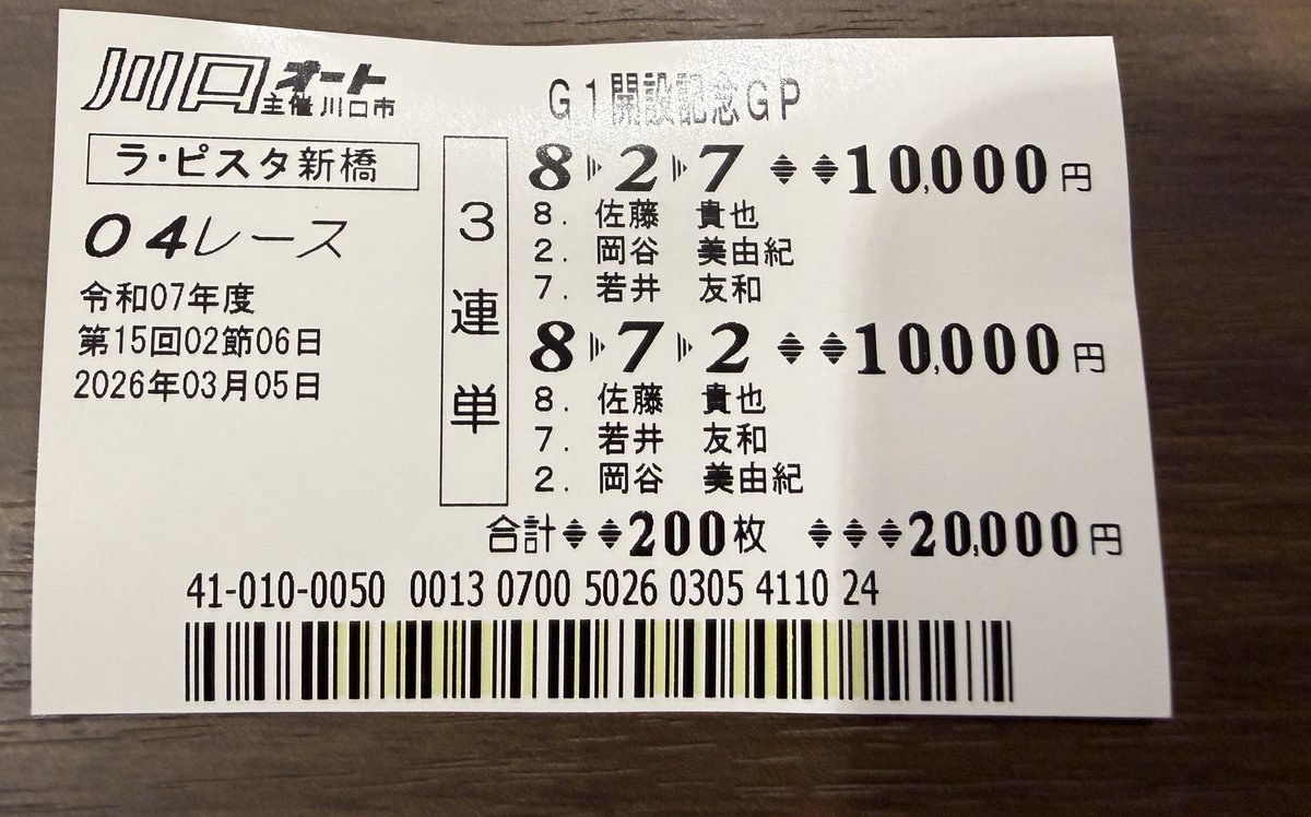 うどぅん@車券職人塾長.熟知王 tweet media