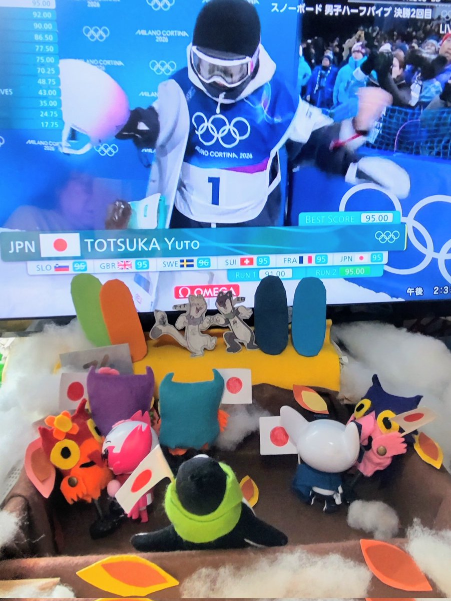 hattaninko's tweet photo. 🌸熱闘を振り返る⑤💙スノーレッツ「フィギュア団体⛸️銀メダル❗😂」ソメイティ「🏂️スノボビッグエア女子🥇村瀬ココモちゃん🥲」ミライトワ「🏂️スノボ男子ハーフパイプ🥇戸塚優斗くん🥉山田琉聖くん😀」日本のスノボを牽引する強さにテンション爆上がり❗＃ミラソメちゃん存続希望💕＃スノーレッツ https://t.co/SvpIinFh6r
