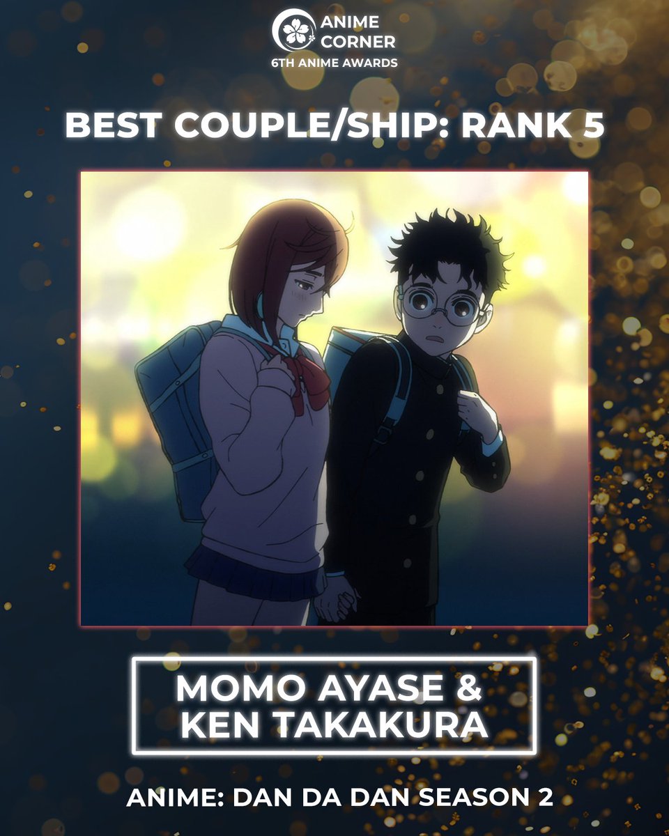 animecorner_ac's tweet photo. 🏆 2025 Anime Awards 🏆
Best Ship/Couple Rank 5
Momo Ayase &amp; Ken Takakura

Anime: DAN DA DAN Season 2 https://t.co/fGdOvJ35VR