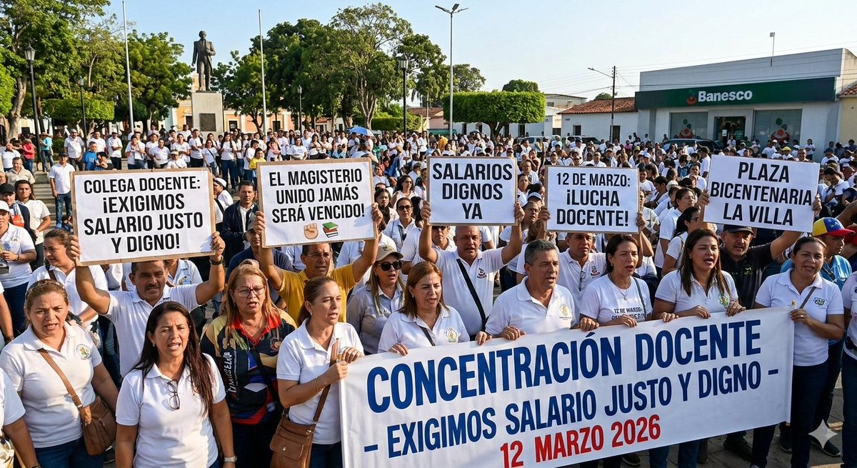 yobobalzan's tweet photo. Colega docente:
Este jueves 12 de marzo de 2026 te invitamos a concentrarnos para exigir un salario justo y digno.
📍 Lugar: Plaza Bicentenaria de La Villa del Rosario (frente a Banesco)
🕣 Hora: 8:30 a. m.¡El magisterio unido jamás será vencido! ✊📚 https://t.co/UBjssKEYGc