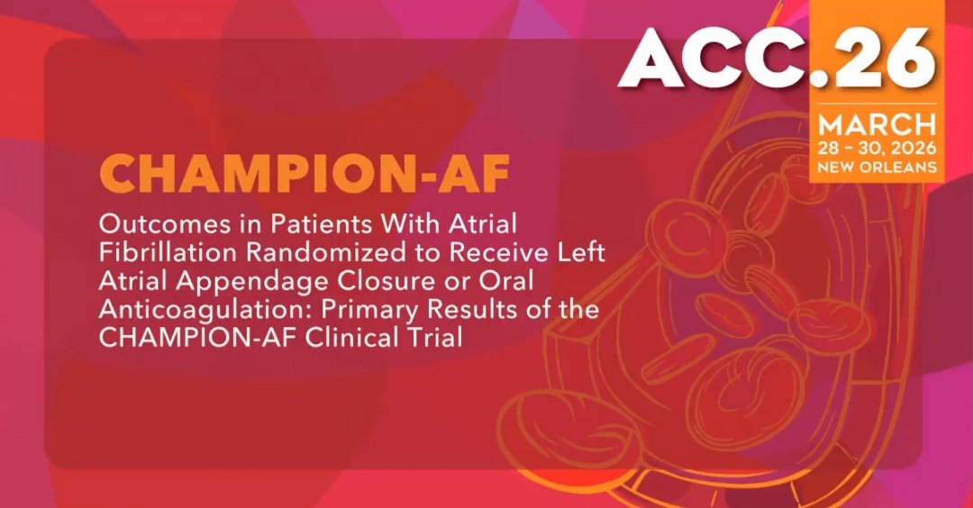 Zill_cardio's tweet photo. #MustAttend
#LBCT
📢Get ready for the breakthrough science you’ve been waiting for....
🔥#ACC26 is showcasing 7️⃣ Late-Breaking Clinical Trial sessions set to redifine CV care.
Explore the entire line-up at 👉 https://t.co/9x0ayT9hBn
Go Register ➡️ https://t.co/ZH4alUZAeu https://t.co/yVCfyf9fJp