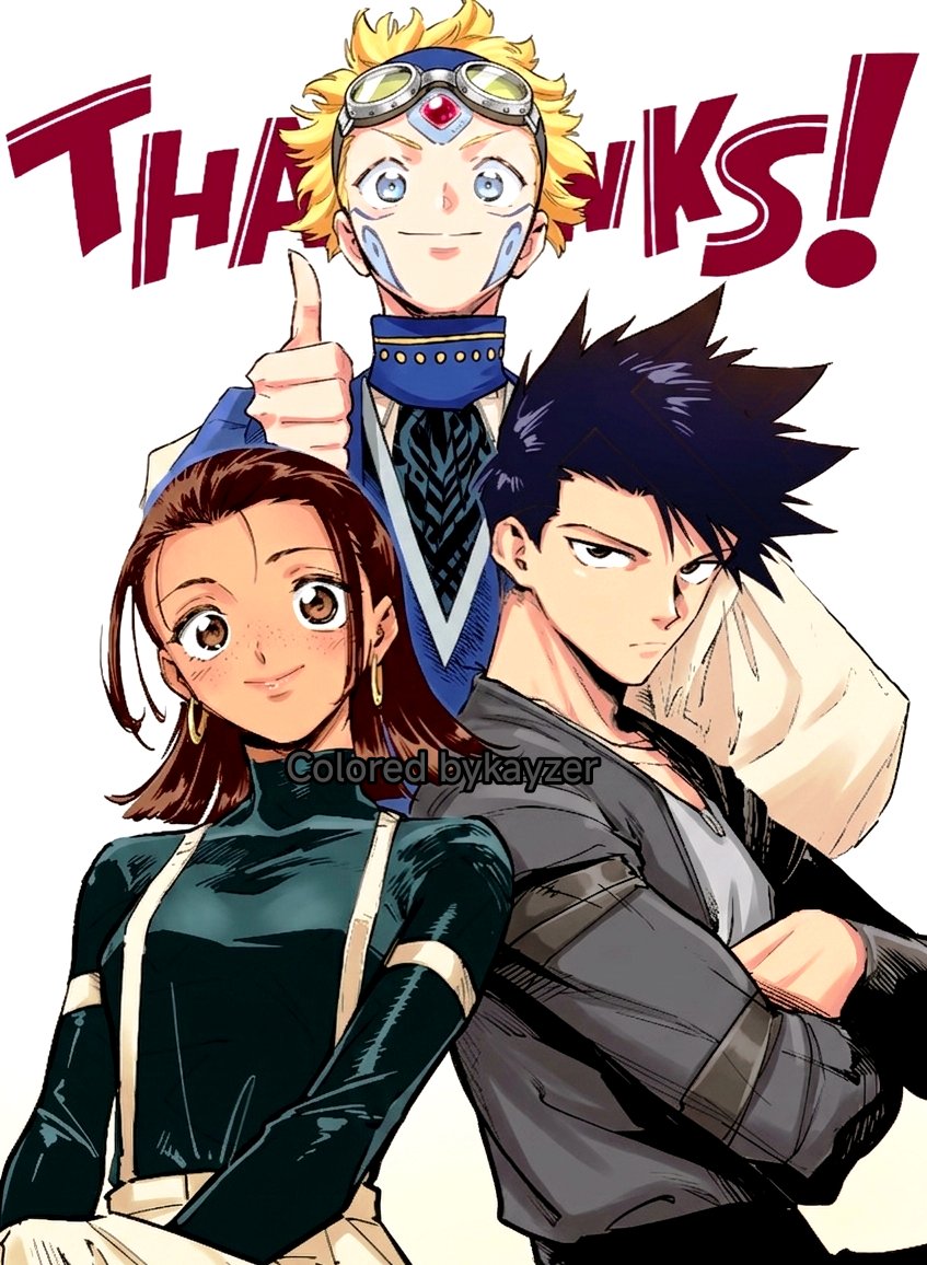 by_kayzer's tweet image. Gege: Having my colour art published alongside Iwasaki-san’s was the most educational experience for me!! See you later

Editors: Thanks for reading for half a year! Stay tuned for Gege and Iwasaki sensei's next work! The final volume of JJK Modulo releases on May 1st!
#modulo25