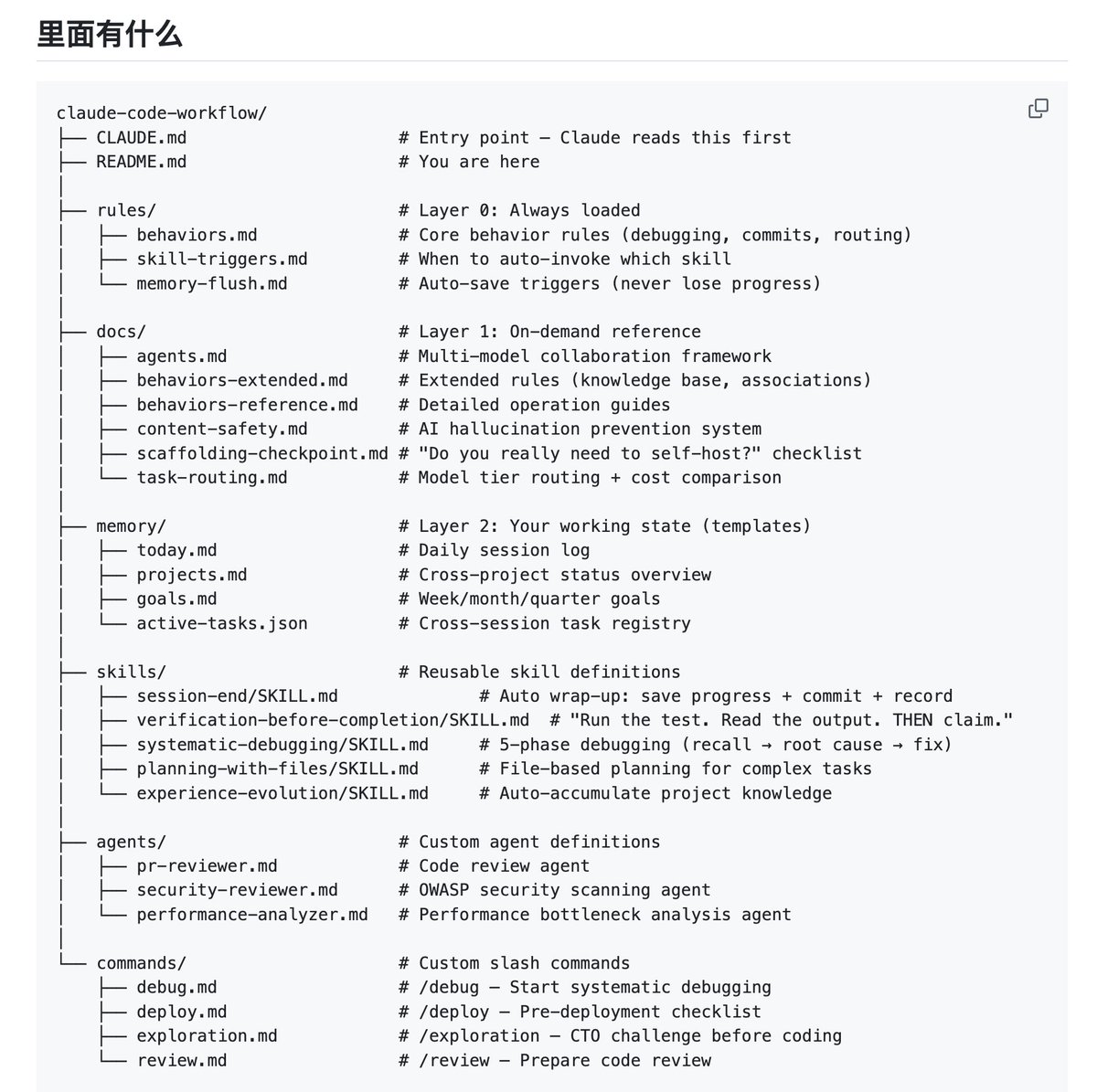 用 Claude Code 三个多月的完整工作流，开源了。

昨天发了条论文对照拆解，1500+ 收藏、1000+ 赞——收藏比赞多，说明大家想拿回去用。论文作者 <a href="/mave99a/">Robert Mao</a>  评论说是他看到的和流行说法对比最清晰的一篇。

既然要用，就直接给。花了一天剥离敏感信息，保留通用框架。