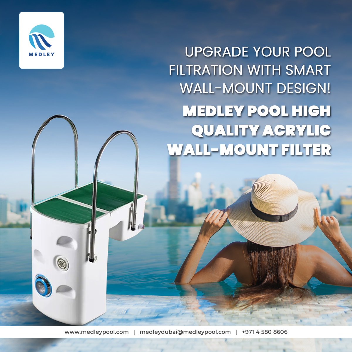 Medleypool22258's tweet image. Keep your pool water crystal clear with the Medley High Quality Acrylic Wall-Mount Filter — designed for efficiency, durability, and space-saving installation. 

🌐 medleypool.com

#MedleyPool #WallMountFilter #PoolFiltration #AcrylicFilter #SwimmingPoolAccessories