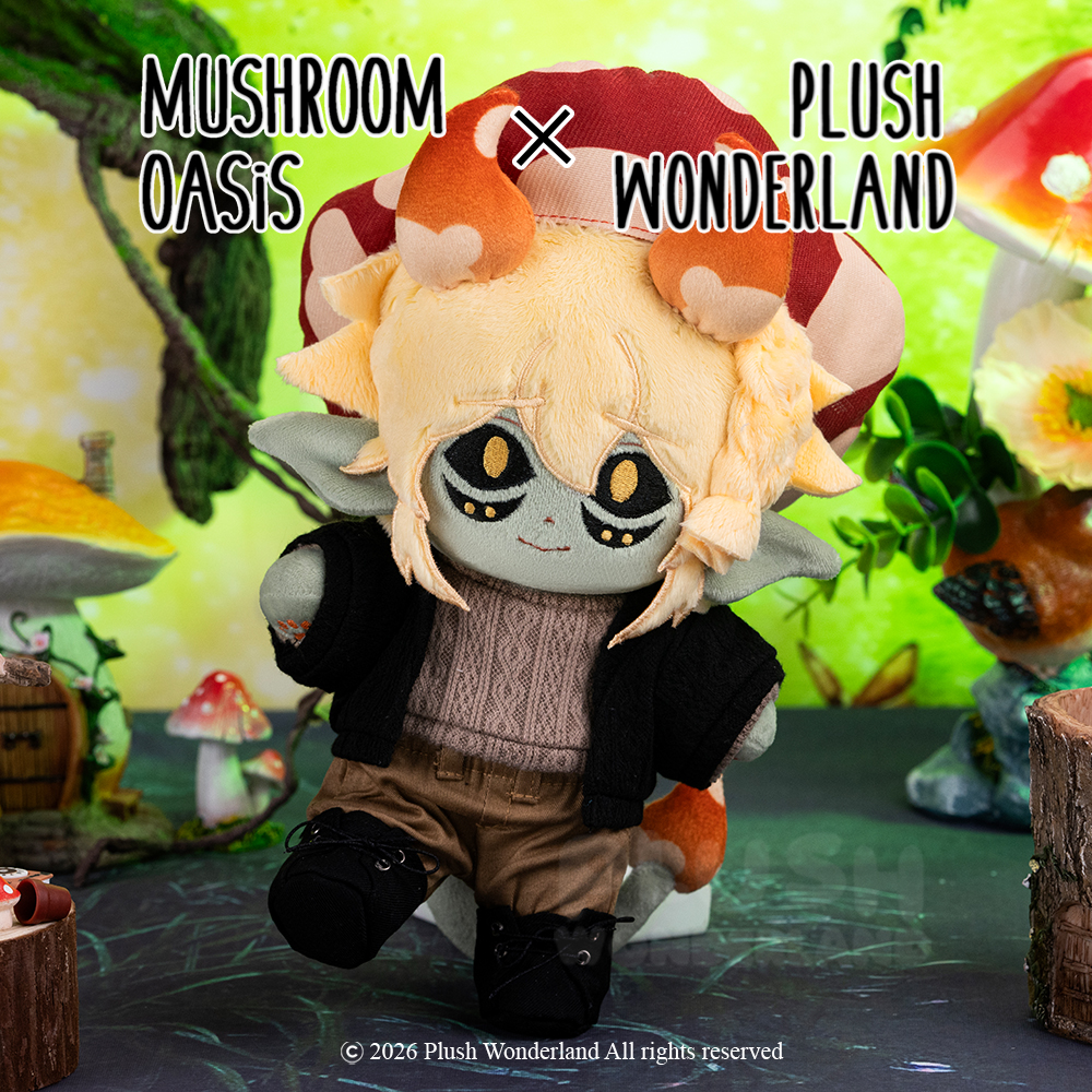 WonderlandPlush's tweet photo. 🍄✨Soft smile. Quiet voice. Definitely knows more than he's saying. 

*PRESALE NOW! ⏳ Order early to ship fast—hurry, late orders could sell out!🌲👀
#mushroomoasis #mushroomoasisvn #mychael #visualnovel #game #plush #cottondoll #plushwonderland https://t.co/vCrF972A6n