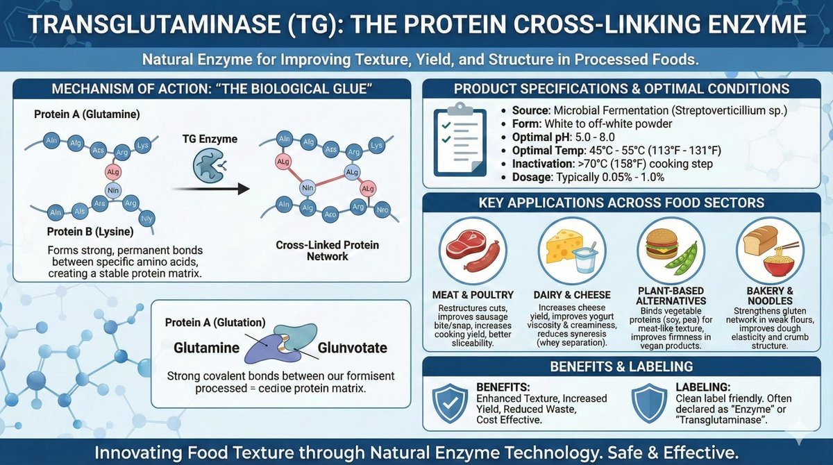 TwinSales's tweet photo. what's transglutaminase and usage of it ? https://t.co/tfqA5vcSKM