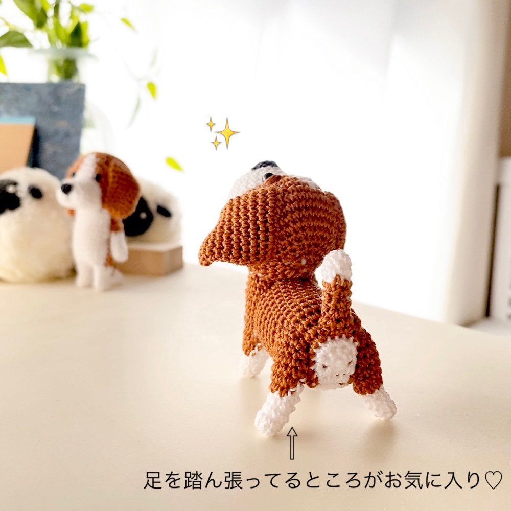 LisImage's tweet photo. あみぐるみビーグルちゃん🐶四つ足バージョン🐾後ろ姿♪
おちり、可愛いの❤️

#ハンドメイド #編み物 #あみぐるみ #ビーグル #beagle #ビーグル養蜂園 #宇都宮市 #委託販売 https://t.co/zkr7hVsfnZ