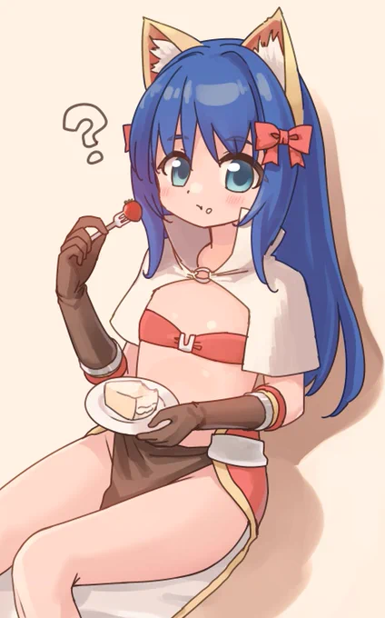 中の人の誕生日ケーキを勝手に食べるマジ子ちゃんです