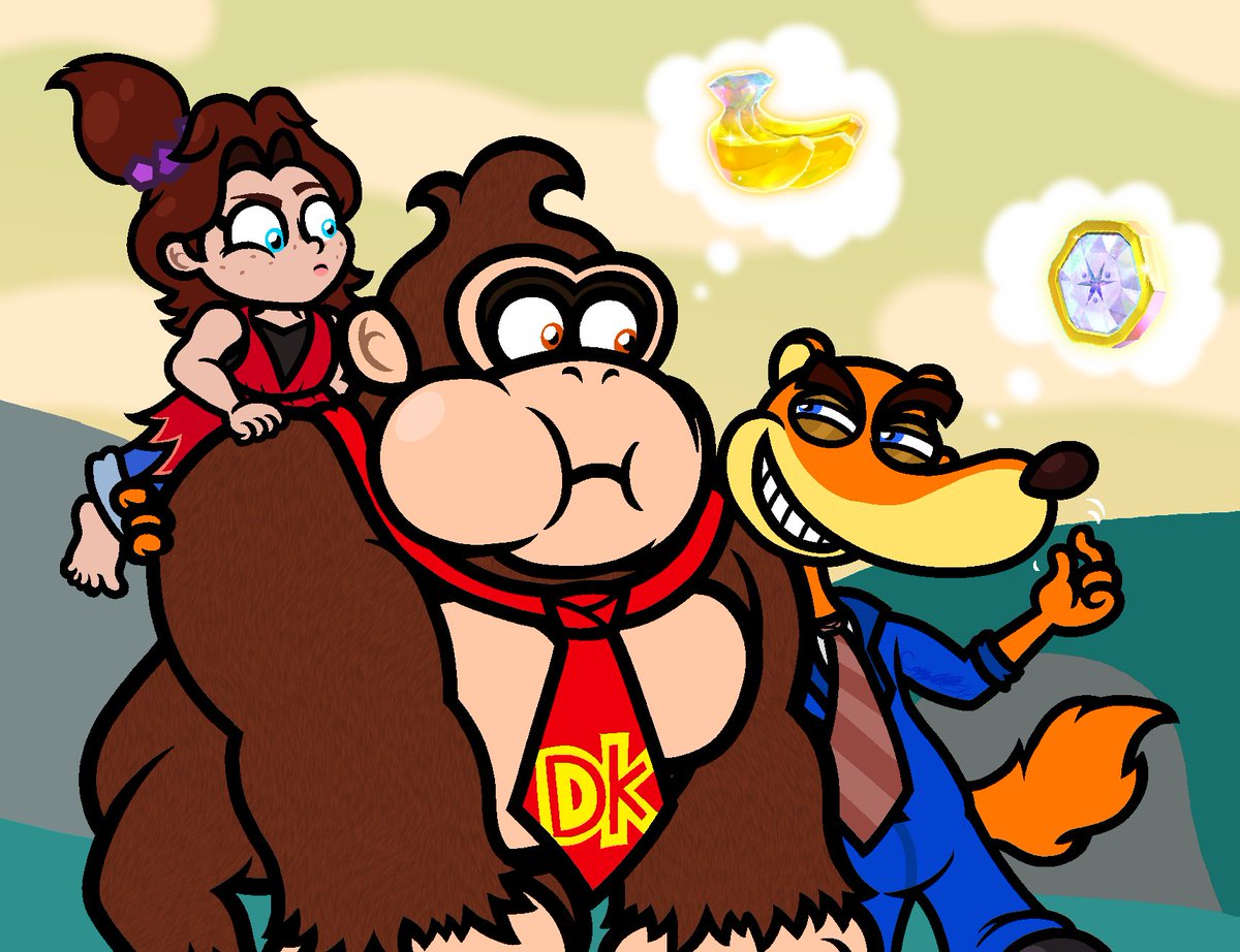 ' Oh, my simple-minded Kong, you know how much I would LOVE to lend my services on your little adventure. Unfortunately (for you), we run a Banandium Chip-based economy down here underground.
So there is just a- *ahem* "small fee" if you'd like my help! *snicker snicker* '