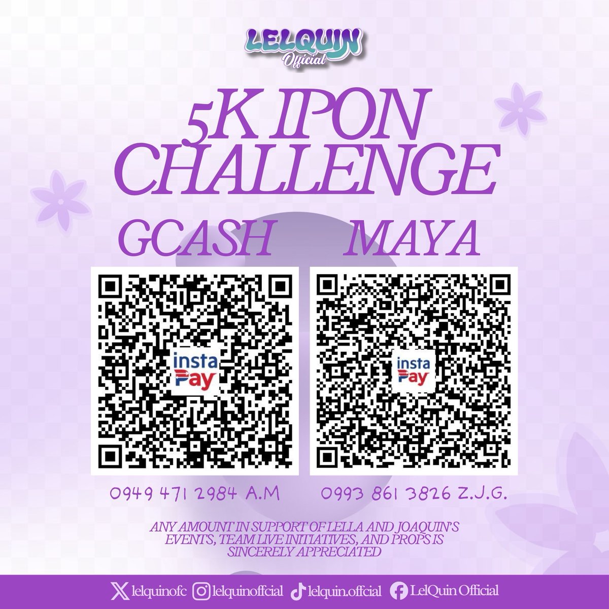 ₱5K Mini Ipon Challenge 

Join our mini Ipon Challenge for Lella and Joaquin! Every peso can make a big difference when we all contribute together.

Small amounts may seem little, but when combined, they become strong support for him. Let’s show our love and solid support for