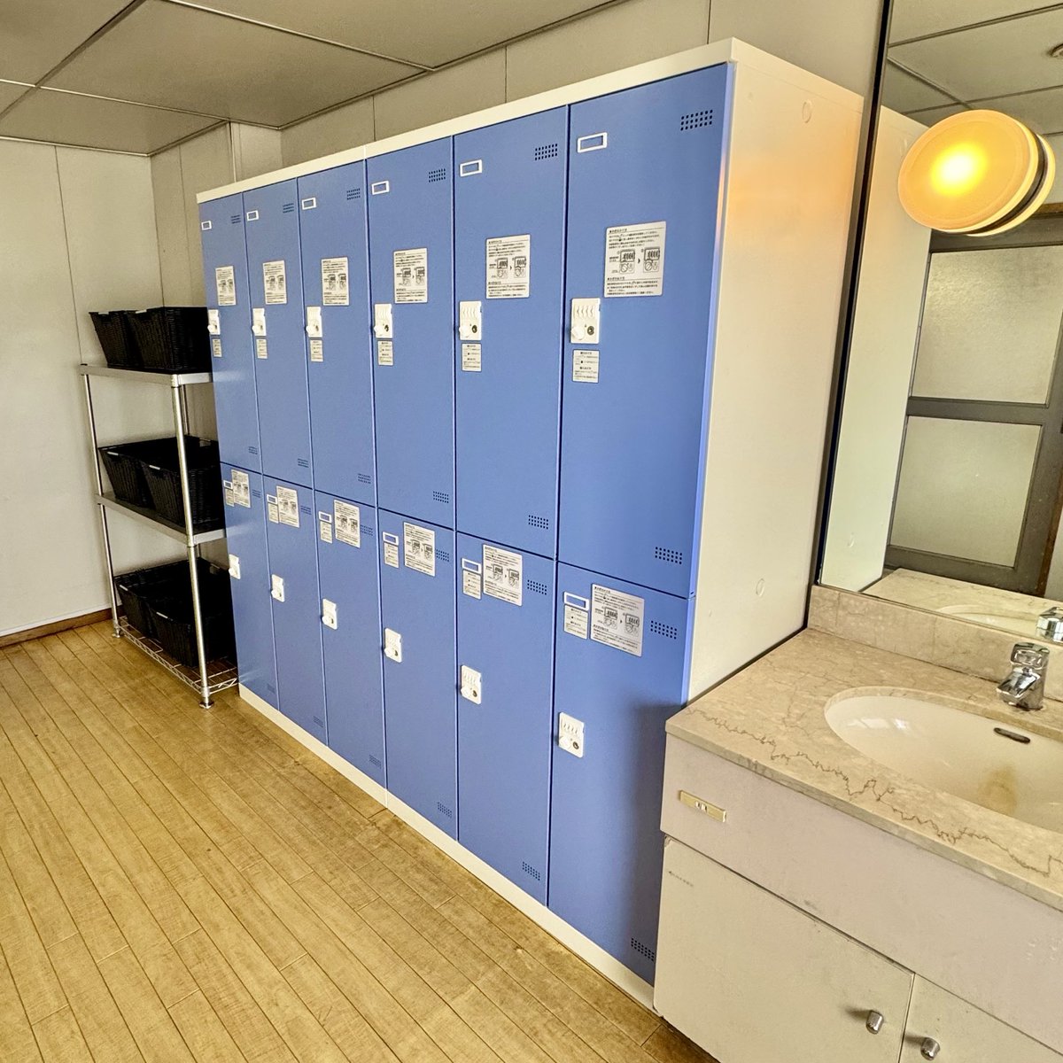 りつりん2の男性浴室ロッカーを、「暗証番号式」にリニューアル