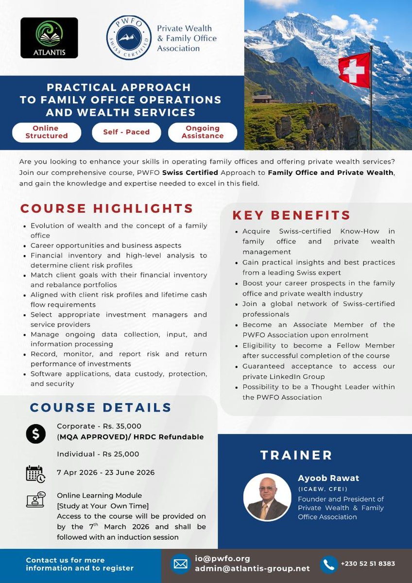 Private Wealth & Family Office Association (PWFO) tweet media
