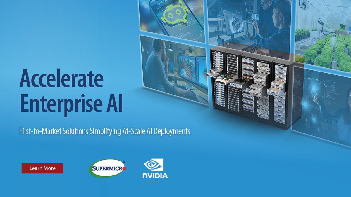 #AIファクトリー 向けに設計！
#Supermicro の #NVIDIA RTX PRO 搭載サーバー
✅最大8 GPU
✅生成AI / ファインチューニング / HPC / グラフィックス対応
✅エンタープライズAI導入を高速化

詳細はこちら👇
supermicro.com/ja/featured/rt…